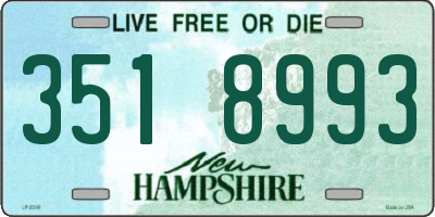 NH license plate 3518993