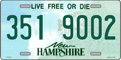 NH license plate 3519002