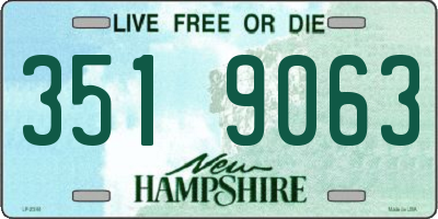 NH license plate 3519063