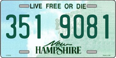 NH license plate 3519081