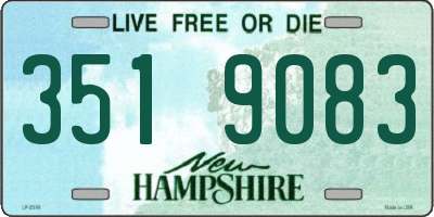 NH license plate 3519083