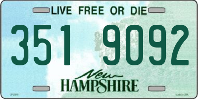 NH license plate 3519092