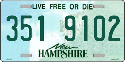 NH license plate 3519102