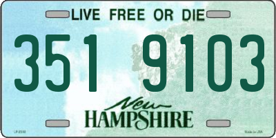 NH license plate 3519103