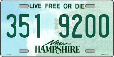 NH license plate 3519200
