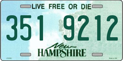 NH license plate 3519212