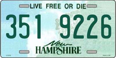 NH license plate 3519226