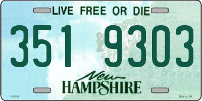 NH license plate 3519303