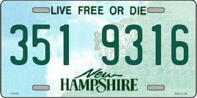 NH license plate 3519316