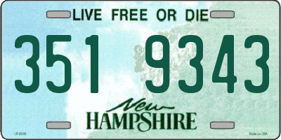 NH license plate 3519343