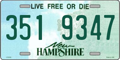 NH license plate 3519347