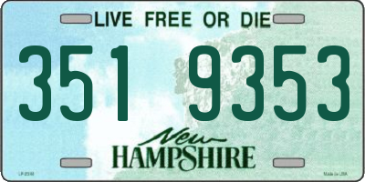 NH license plate 3519353
