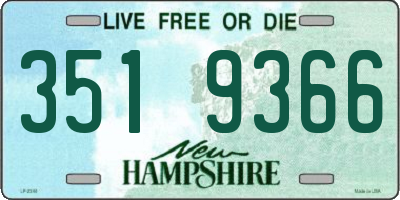 NH license plate 3519366