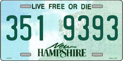 NH license plate 3519393