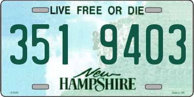 NH license plate 3519403
