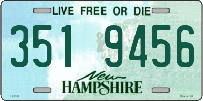 NH license plate 3519456