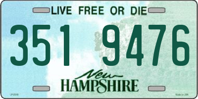 NH license plate 3519476
