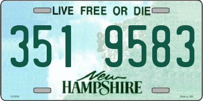 NH license plate 3519583