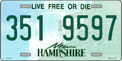 NH license plate 3519597