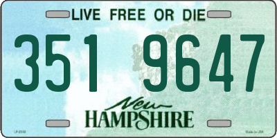 NH license plate 3519647