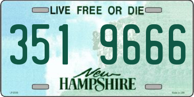 NH license plate 3519666