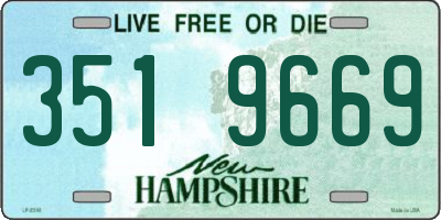 NH license plate 3519669
