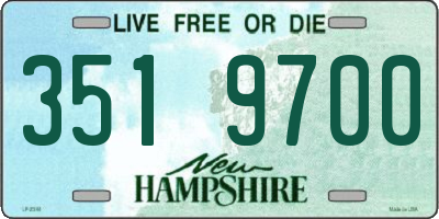 NH license plate 3519700