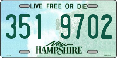 NH license plate 3519702