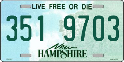 NH license plate 3519703