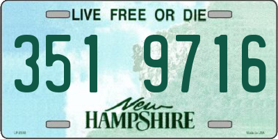 NH license plate 3519716