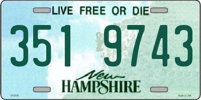 NH license plate 3519743