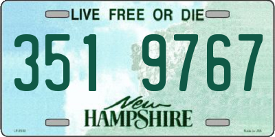 NH license plate 3519767