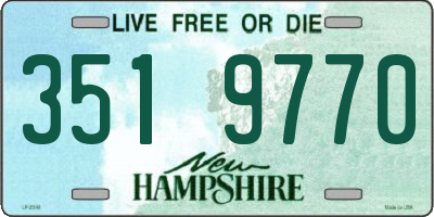 NH license plate 3519770