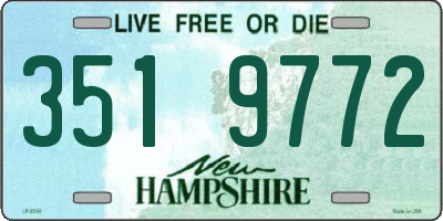 NH license plate 3519772