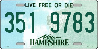 NH license plate 3519783