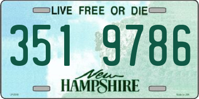NH license plate 3519786