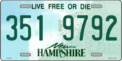 NH license plate 3519792