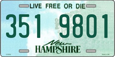 NH license plate 3519801