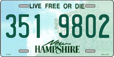 NH license plate 3519802
