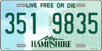 NH license plate 3519835
