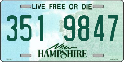NH license plate 3519847