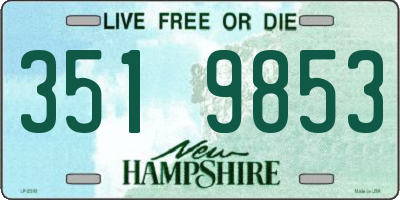 NH license plate 3519853