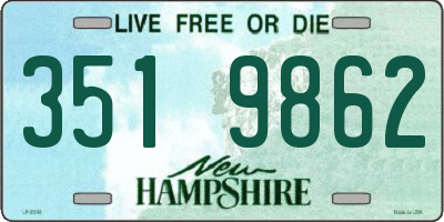 NH license plate 3519862