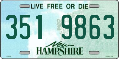 NH license plate 3519863