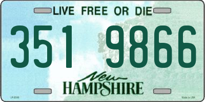 NH license plate 3519866