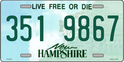 NH license plate 3519867