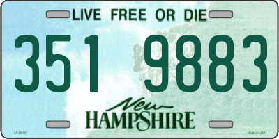 NH license plate 3519883