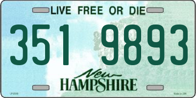 NH license plate 3519893