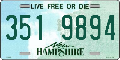 NH license plate 3519894