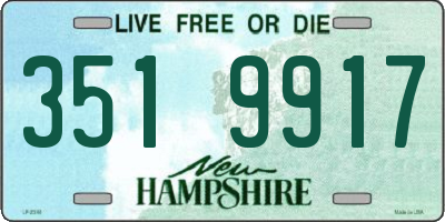 NH license plate 3519917